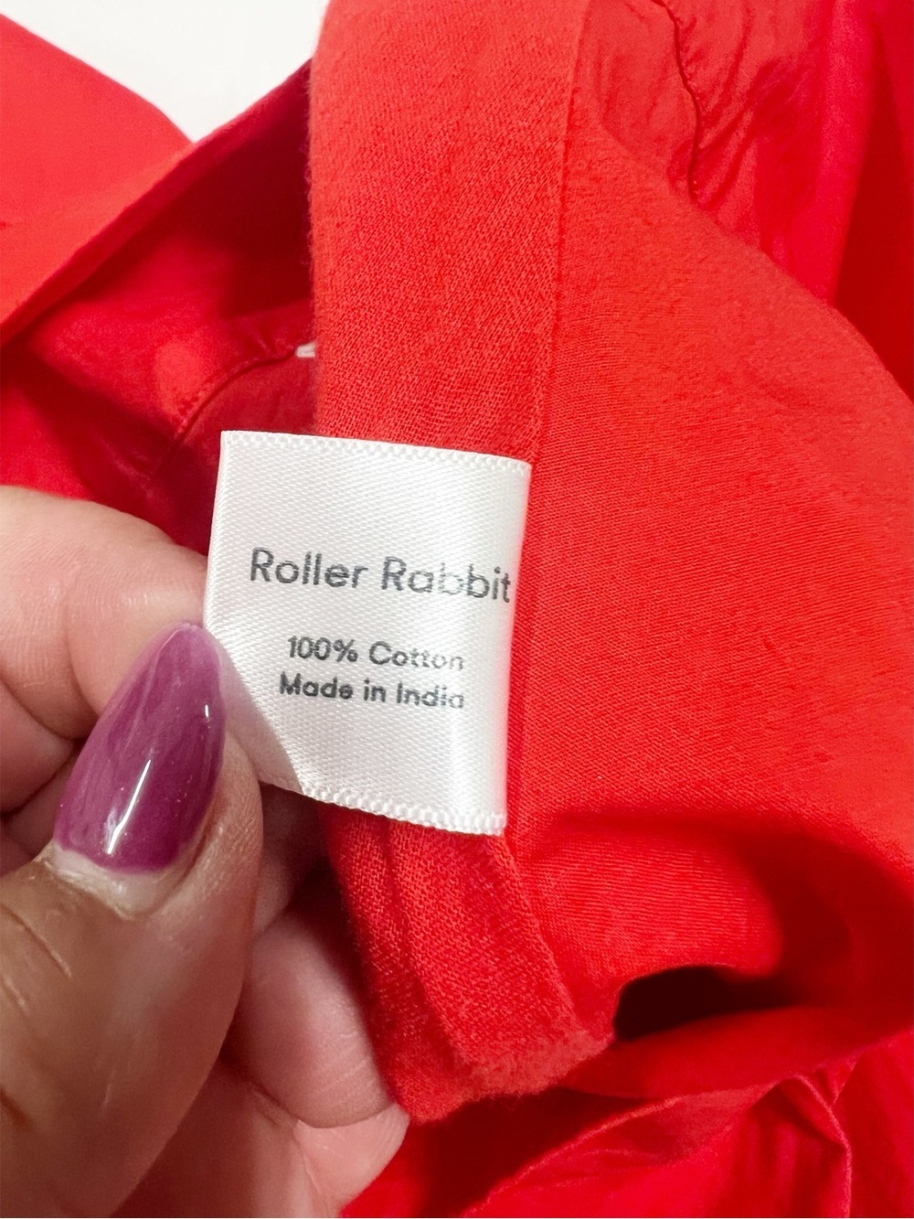 Roller Rabbit Womens Scarlet Asymmetric Ruffle Hem Wrap Cotton Maxi Skirt Size S - Picture 9 of 9